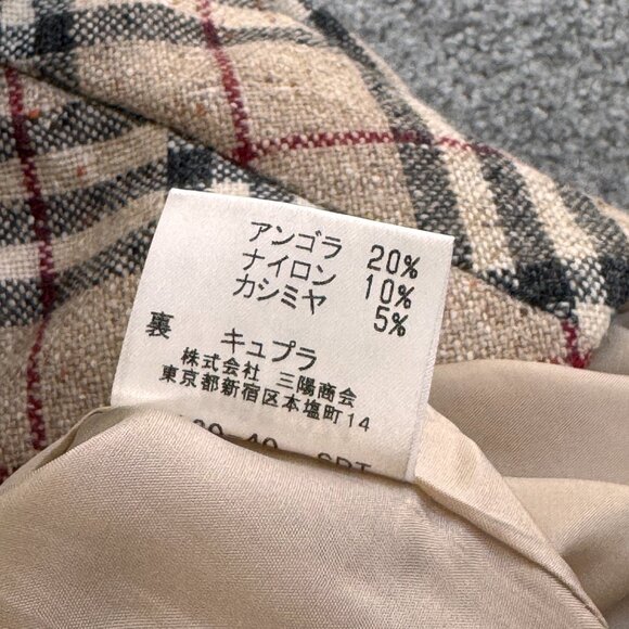 Burberry London A-Line Asymmetrical Wool Plaid Skirt Vintage Sz 36 or SMALL - Picture 9 of 10